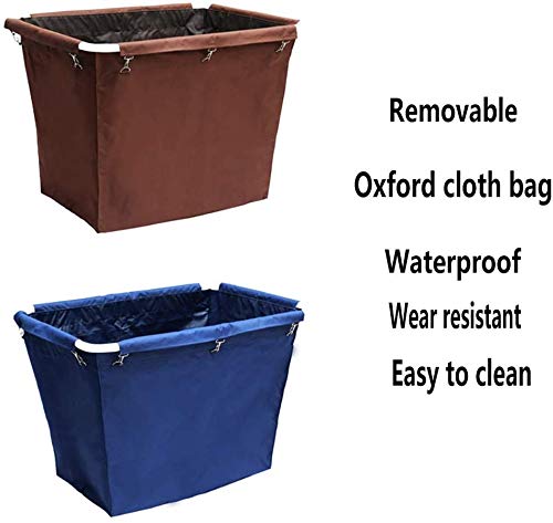 Ruchome Wózki, Gospodarstwa Domowego Wózek Serwujący Pralnia Sorter Wózek Do Domu 1 Torba Z Uchwytem, \U200B\U200Bdomowa Pralnia Odzieżowa Utracie Z Rolkami/Brown/4 Tube