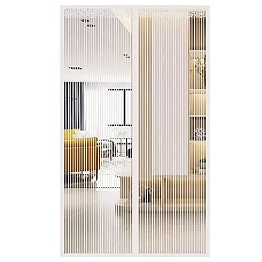 Magnetiskt myggnät 165 x 180 cm gardin myggnät dörr entré balkong – andas anti-insekter automatisk stängning med magneter vitt nät