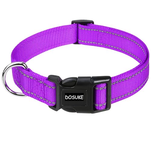 Collar reflectante ajustable de nylon para perros