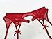 TVRtyle Women’s Red Metal Clips Sexy Garter Belts for Stockings S512 (X-Large, Red)