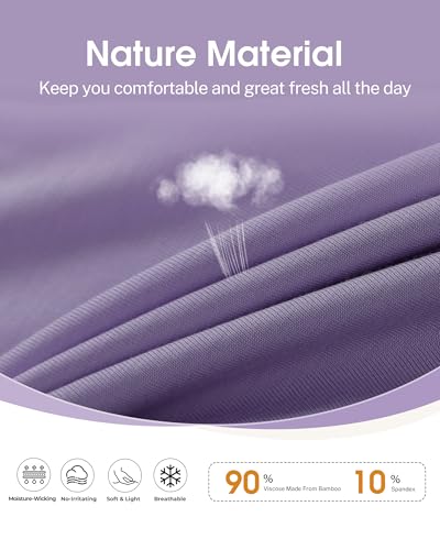 BAMBOO COOL Womens Boyshort Panties Cooling Underwear Soft Lightweight Moisture Wicking Boxer Briefs for Ladies 4 Pack2