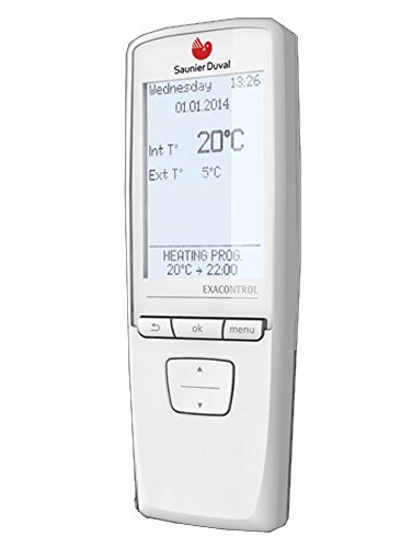 Thermostat d'ambiance exacontrol e7 rb-b Saunier duval digital programmation hebdomadaire sans fils modulant pour chaudière condensation