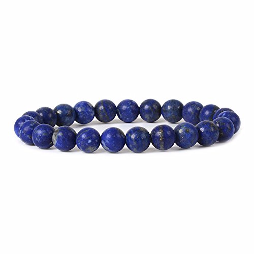 Image of Justinstones Gem Semi Precious Gemstone 8mm Round Beads Stretch Bracelet 7 Inch Unisex