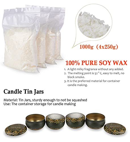 Genround Kerzen Selber Machen Set, 85 Stück Duftkerze Geschenke Set, Kerzenherstellung Set, Candle Making Kit Enthält… – Bild 3