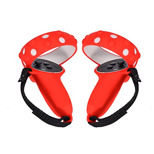 Capa de controle de toque para Oculus Quest 2 luva protetora de silicone com alça ajustável de punho