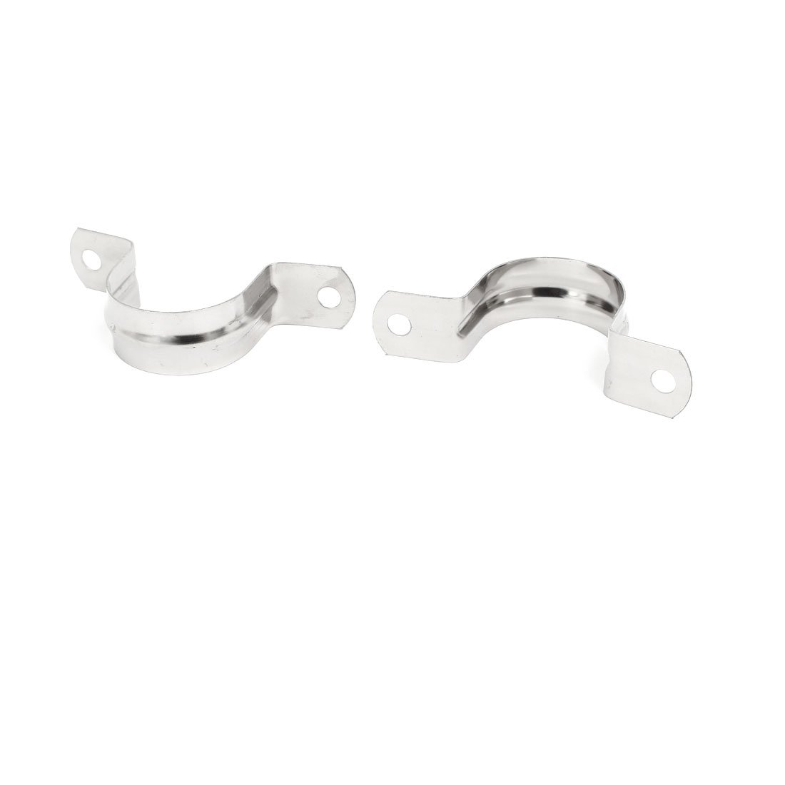 Aexit M35 304 Clamps Stainless Steel Two Hole Pipe Straps Tube Clip C-Clamps Clamp 12PCS