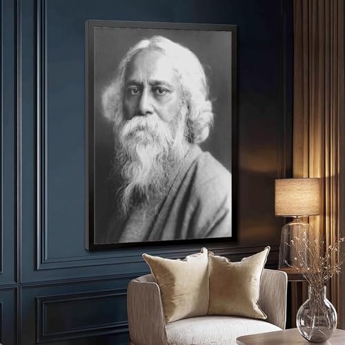 Cadre à suspendre Rabindranath Tagore, solution déco murale sans perçage - 3