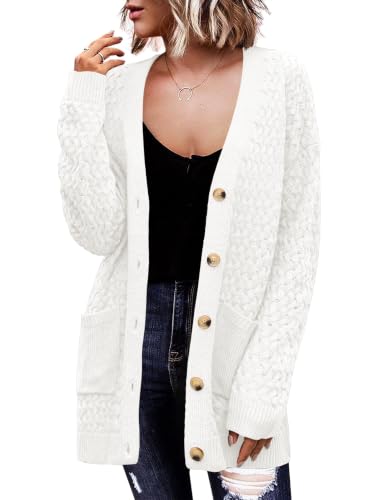 Image of Zeagoo Cardigan Sweaters for Women Long Sleeve Fall Clothes Button Down Top