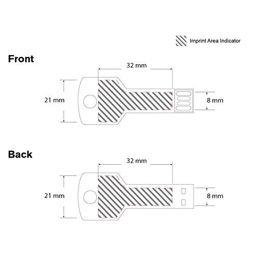 Possibox Personalisiert Schlüssel USB Stick 512MB Bedruckte mit Ihrem Logo/Text - Werbeartikel - Weiß 50 Stück – Bild 3
