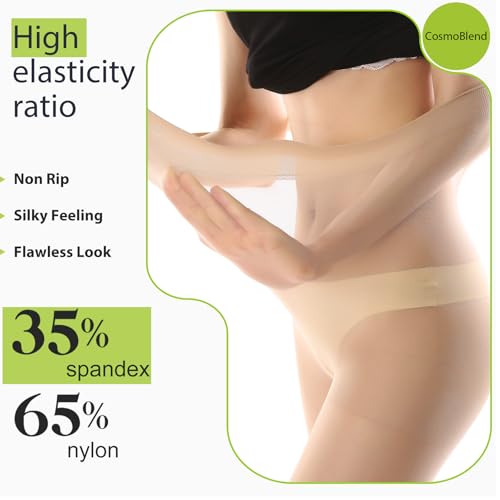 2PCS Women's Sheer Tights, 15D ultra-thin Rip Resistant Pantyhose Nude/black Indestructible stockings2