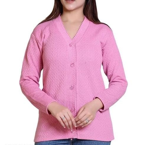 Women’s Woolen Sweater | Soft Knitted Pullover for Daily Use Light Pink XL-image-43