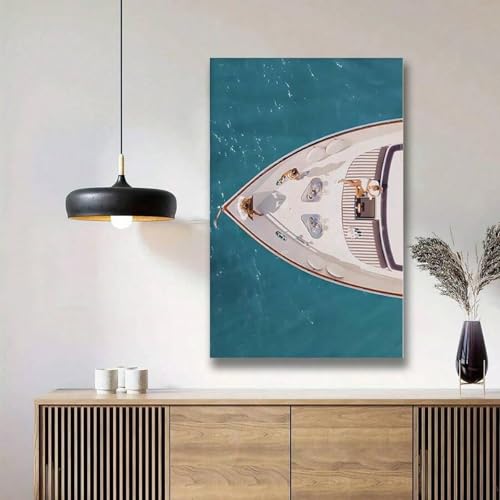 Affiche de yacht de luxe rétro impression sur toile jet d'encre 21x30cm - 3