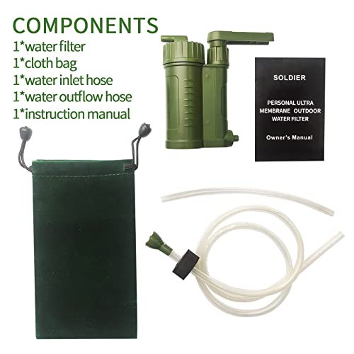 PHEPUS Hand Pump Water Filter Survival Filtration Portable Gear Emergency Preparedness Supply for Trekking Travel Hiking Camping 6 PHEPUS Hand Pump Water Filter Survival Filtration Portable Gear Emergency Preparedness Supply for Trekking Travel Hiking Camping