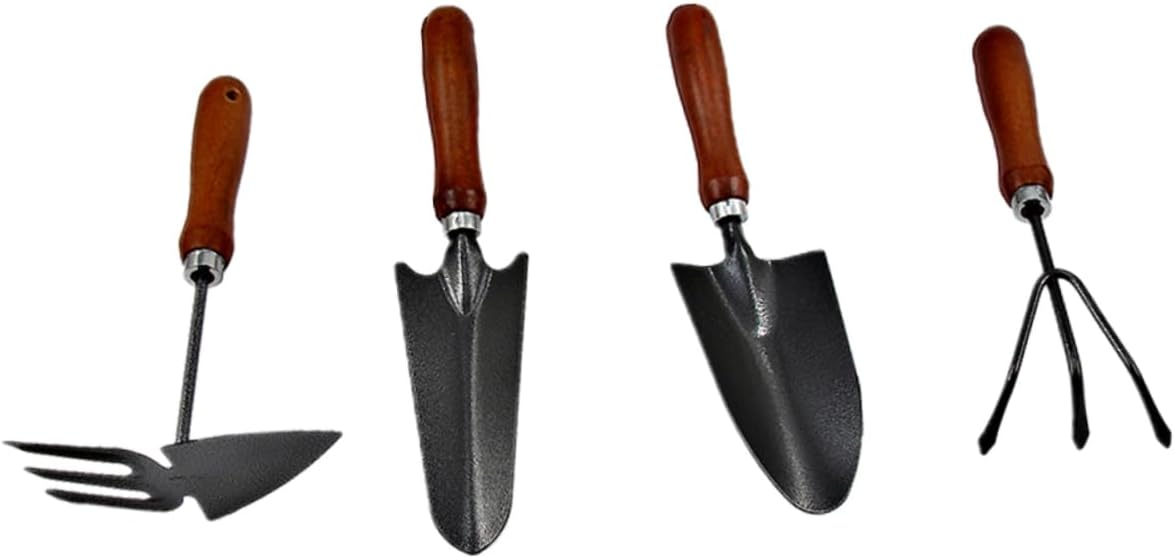 SUPVOX 12pcs Mini Garden Tool Set Thicken Iron Shovel and Spade for Planting Weeding and Cultivating Handle for Gardening