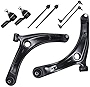 Tensilearm Control Arm suspension Kit Compatible With 2008-2017 Lancer 2007-2017 Outlander(8PCS)-K620549 K620548 K80258 EV800638 ES800471