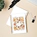 FDHSPAAM Boho Floral Goose Spiral Journal Notebook 5.5x8.3in, Goose Lover Gifts Journal for Woman, Fall Floral Farm Animal Notebooks for Note Taking, Autumn Hardcover Notebook