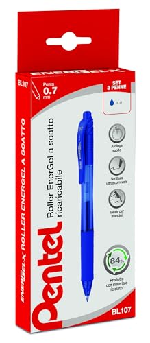 Pentel Energel X BL107 Gelroller – 0,7 Mm – Rot – 6er Pack In Geschenkbox | Schnelltrocknend & Rutschfester Grip