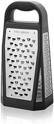 Microplane Elite Five Blade Box Grater – Five Grating Surfaces, Including Fine, Coarse, Ribbon, Ultra-Coarse, and Slicing