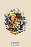  Metal Slug Retro Notebook: Journal, Diary, 6x9 120 Pages, Planner, Lined College Ruled Paper, Matte Finish Cover