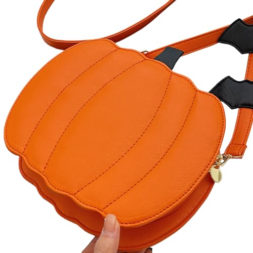 Girls Cute Little Shoulder Purse for Theme Party - PU Leather Pumpkin Crossbody4