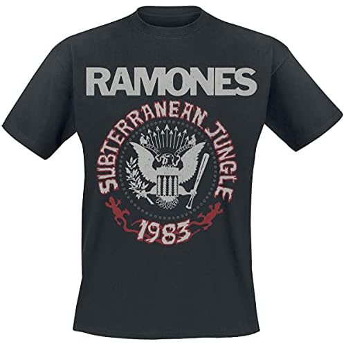 Ramones Subterranean Jungle Hombre Camiseta Negro XXL 100% algodón Vorne Bedruckt Regular