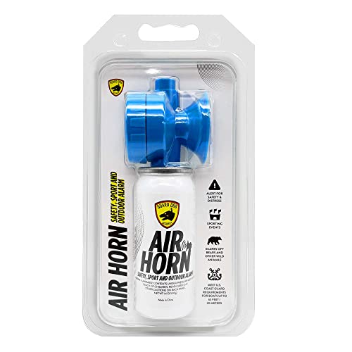 Guard Dog Security Air Horn For Boating, Sporting Events & Outdoor Alarm - Very Loud Canned Boat Accessories - 120 Db Can Be Heard 1 Mile Away - 1.4Oz Can (1.4 Oz With Horn) #TOP6