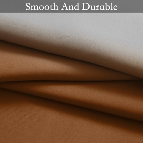 Image of SimpleHome Burnt Orange to Grey White Ombre Room Darkening Curtains 63 Inch | Curtains for Living Room,Light Blocking Thick Thermal Insulated Grommet Window Curtains Drapes for Bedroom, 2 Panels,52Wx63L