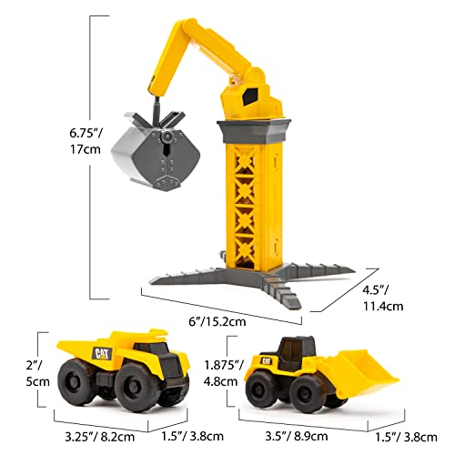Image of CAT Construction Toys Little Machines Ground Crew Playset with Insta-Dirt - Sensory Toys for Kids Ages 3 and Up - 15X Fast-Growing Dirt Compound & 2 Vehicles - Ideal Gift for Boys & Girls