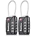 Produktbild SharkByte TSA-zugelassene Kofferschlösser  4-stelliges Sicherheits-Reisekombinations-Vorhängeschloss, flexibles Kabel-Draht-Reiseschloss für Koffer, Gepäckschlösser, Reisetasche