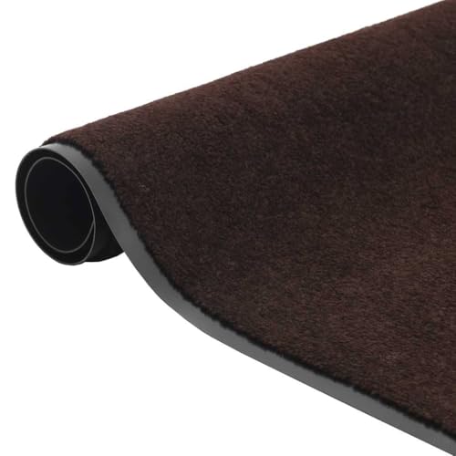 Paillasson marron 60x150 cm anti saleté pour grande entrée de maison - 5