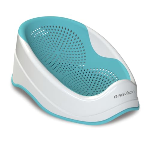 DESIGN ANTISCIVOLO: la vaschetta bagnetto bambini da 0 a 6 mesi è dotata di una superficie antiscivolo per un bagno in tutta sicurezza. Il seggiolino bagnetto neonato offre stabilità e sicurezza grazie alla sua base in gomma morbida e al fermo rotondo che impedisce al bambino di scivolare. La base ampia aggiunge ulteriore stabilità e comfort durante il bagno.