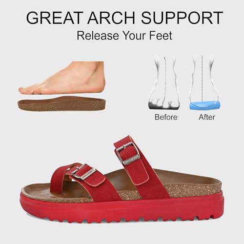 Image of Centrino Women's Berkin-Style Slip-On Sandals | Open Toe Design | Soft PU Footbed | Lightweight & Comfortable | Arch Support | On-Grip Sole | Casual Outdoor Wear (9228)