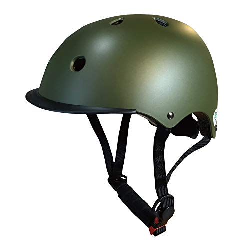 Mag Ride 48-52cm SG規格 軽量 自転車 ヘルメット 子供用 キッズヘルメット 幼児 スケート ストライダー 安全 ジュニア こども用 男の子 女の子 通学 アジャスター付き キッズ 子供 プロテクター セット スケボー ブレイブボード (Khaki/カーキ)