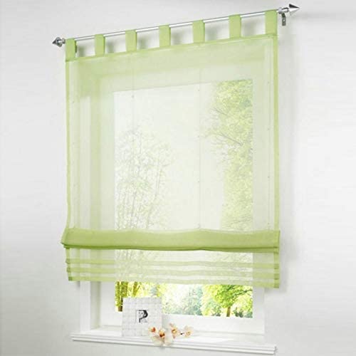 UBERSWEET® Generic Curtain Embroidered Sheer Window Panel Drape for Kitchen Living Room Voile Screening Tab Top with Tubes: Purple, H155Cm X W100Cm, Tab Top-image-21
