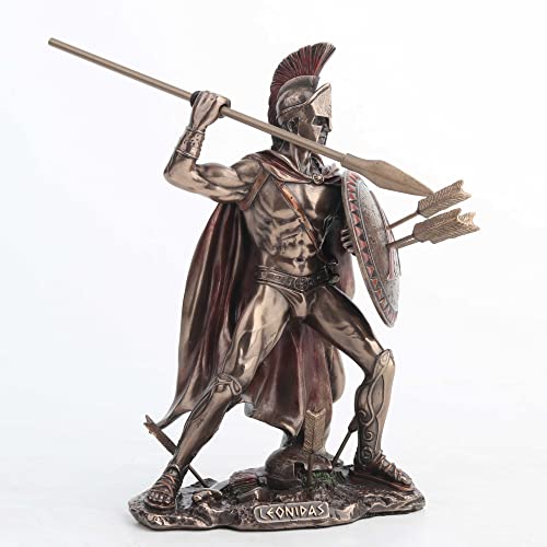 Estatua Leónidas Espartano 15.6 cm Resina Bronce miniatura 2