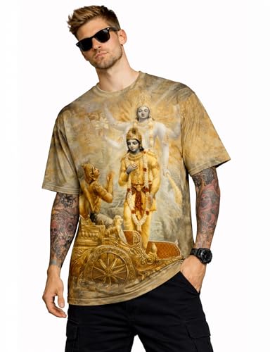 Image of STAND OUT All Over Printed Shiva, Krishna, Hanuman, Kali, Ram and Ravana, Ramayan, Bagavath Githa, Buddha Religious, Spiritual, Hindu Gods T-Shirts