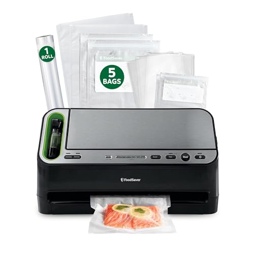 FoodSaver V4400 2-in-1 Vacuum Sealer Machine with Automatic Vacuum Sealer Bag Detection and Starter Kit