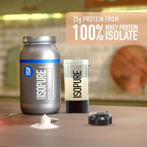 Image of Isopure Whey Protein Isolate Powder (1 kg, Vanilla) with less than 1.5gm of Carbs and Vitamins for Immune Support