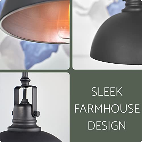 Kira Home Belle 9" Contemporary Industrial 1-Light Pendant Light, Adjustable Length + Shade Swivel Joint, Oil-Rubbed Bronze Finish #TOP3