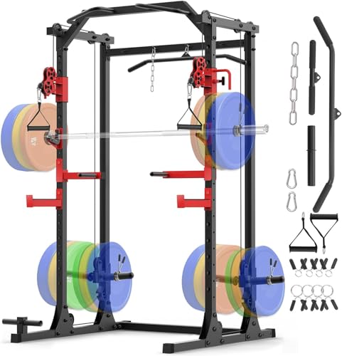 OPPSDECOR 2.0 PRO Power Cage Home Gym - 2000LBS Heavy Duty Power Rack with Independent Dual Pulley...