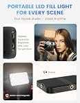 Phone Tripod with LED Fill Light, 60" Selfie Stick Tripod Stand with Remote, 2500K-9900K Adjustable Light, Portable Tripod for iPhone Android Camera, Content Creator Kit for TikTok YouTube Vlogging