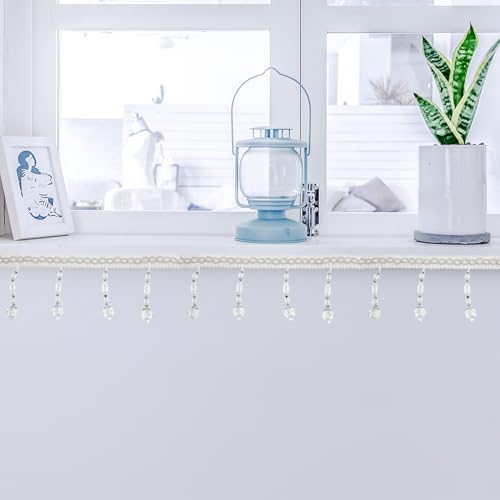 Frange à perles blanche STOBAZA pour rideau et couture DIY - 7
