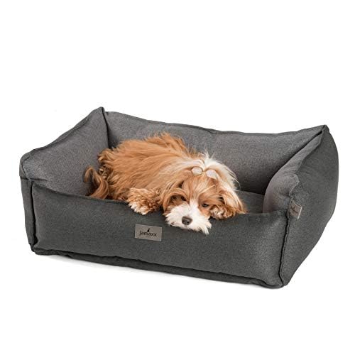 JAMAXX Premium Hundebett - Orthopädisch Memory Visco Füllung, Extra-Hohe Ränder, Waschbar, Nässe-Schutz, Hochwertiger Stoff mit viel Eleganz, Hundesofa PDB2018 (M) 90x70 anthrazit