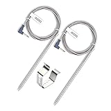 BBQGO Barbecue Oven Grill Thermometer Probe and Clip Replacement for Maverick ET732, ET733, Ivation...