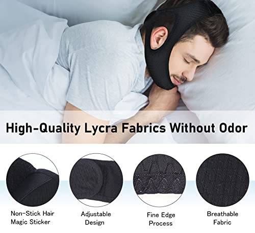 OAPRIRE-Cpap-Chin-Strap-with-Extension-Belt-Effectively-Stop-Snoring-Breathable-Anti-Snoring-Devices-Non-Stick-Hair-Snoring-Solution-Soft-and-Comfortable-with-Portable-Storage-Bag-Black