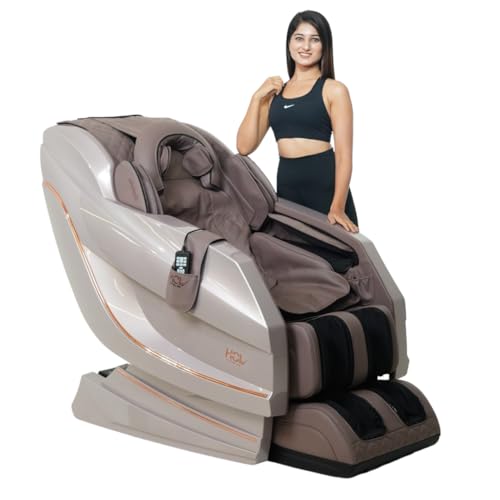 Image of HCI eRelaxic Advanced Massage Chair with Zero Gravity, Full Body Stretch, Heat Therapy, & Longest 145 cm SL Massage Track. (Pink- Brown -Advanced)