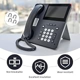 4 sztuki kabel telefoniczny, kabel spiralny do telefonu RJ9 4P4C 5 m wysuwany kabel słuchawkowy telefon stacjonarny czarny kompatybilny RJ10 RJ22 smycz wymienna do biura domowego centrum