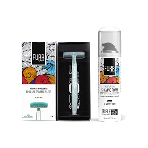 FURR Bikini Line Razor With Shaving Foam For Women | With Protective Sleeve & Anti Slip Grip | Painless Hair Removal | Irritation & Rash Free Shaving | For Women Multi (B09JNTRMRM) Amazon Price History, Amazon Price Tracker