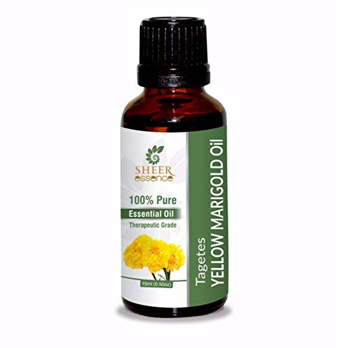Yellow Marigold Oil -(Tagetes)- Essential Oil 100% Pure Natural Undiluted Uncut Therapeutic Grade Oil 0.16 Fl.OZ