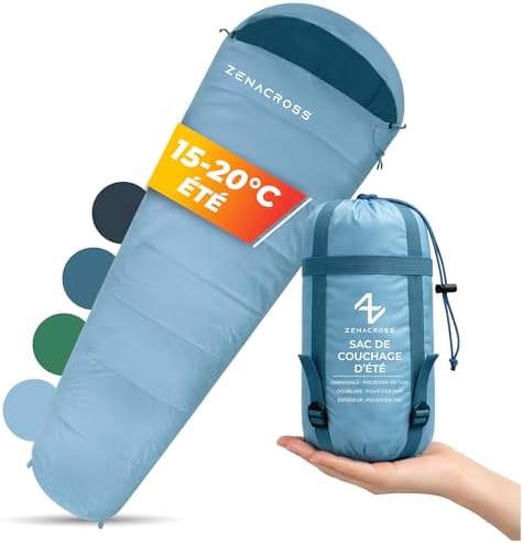 Sac de Couchage Adulte Ete - Duvet 1 Personne Compact & Ultra Lég...